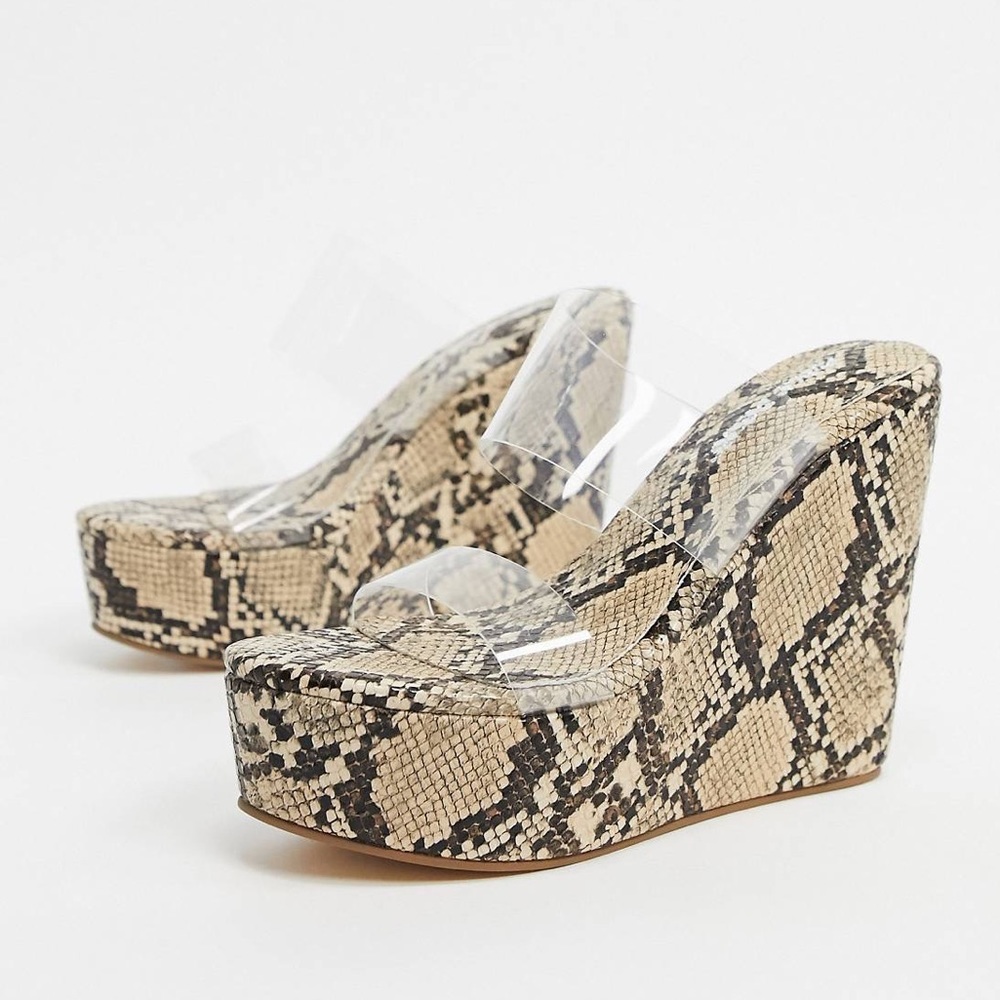 Snake Print Wedge